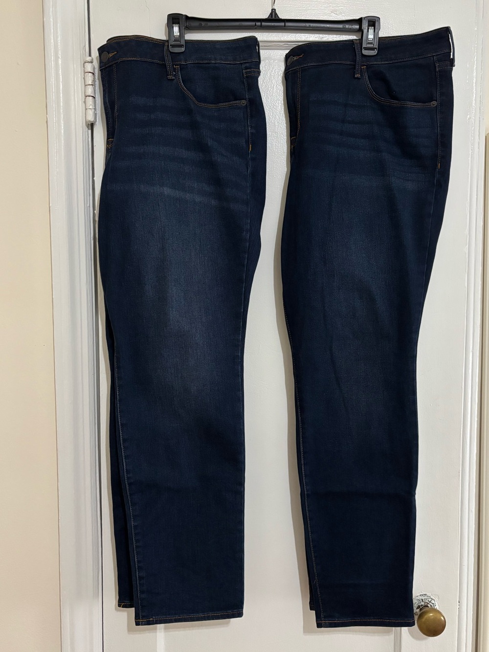 Old Navy Dark Blue Low Rise Jeans size 18, 2 Pairs, different styles.